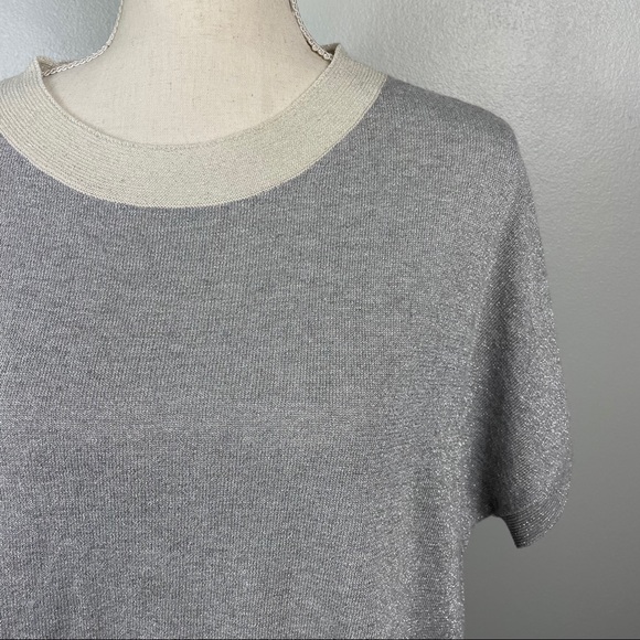 Numph || Silver Short Sleeved Sweater - Picture 4 of 10